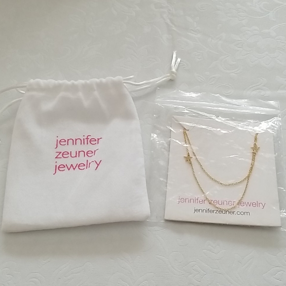 NWT Rtl $50 Jennifer Zeuner Dainty Star Layered Necklace - Picture 3 of 6